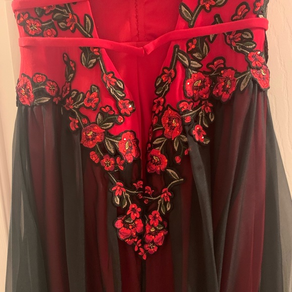 Jovani Black and Red Formal Gown - Picture 3 of 12